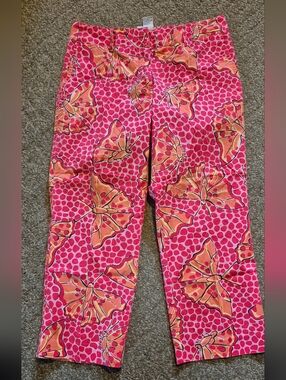 Lilly Pulitzer Butterfly Cropped Pants Sz.6
